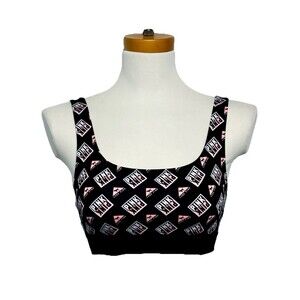 Victoria's Secret Ultimate Love Pink Dog Logo Sports Bra Lightly Padded Small